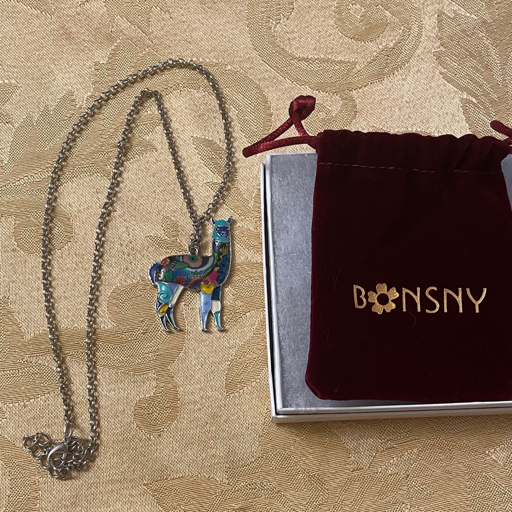 Colorful Llama Necklace for Kids